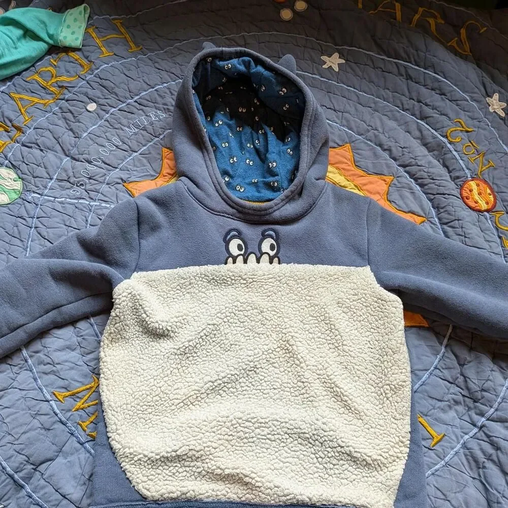 Oshkosh-b-gosh Blue and Navy Monster Hoodie